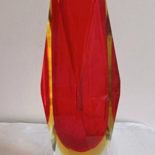 Murano Sommerso Vase 26 cm used with small mark