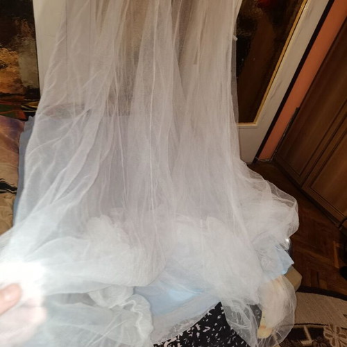 Bed canopy used, white, 45 cm diameter