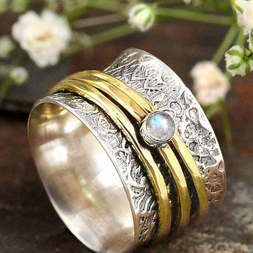 Bohemian Vintage Style Ring with Synthetic Gemstones new