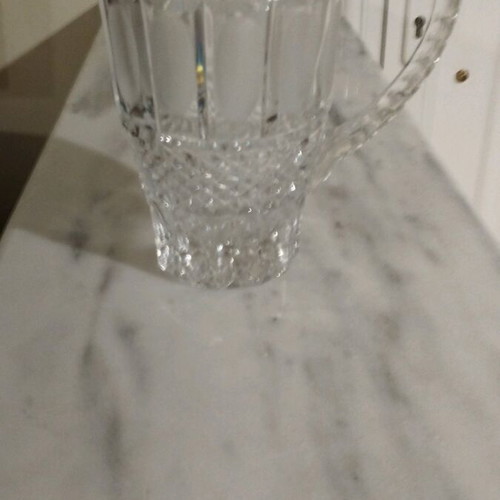 Crystal pitcher like new, 22 centimeters height