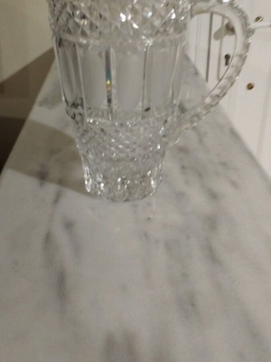 Crystal pitcher like new, 22 centimeters height