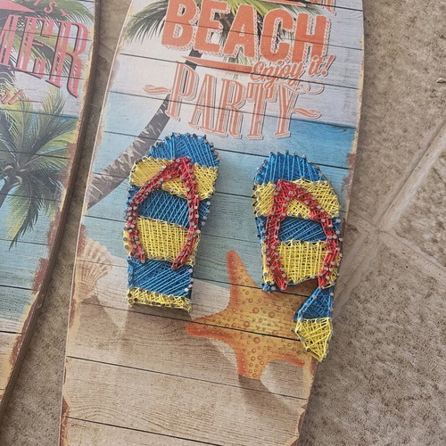 Handmade wall decor surfboard-shaped set of 2, new