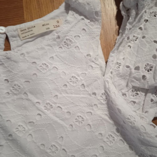 Zara kids broderie dress like new, white, size 134 cm