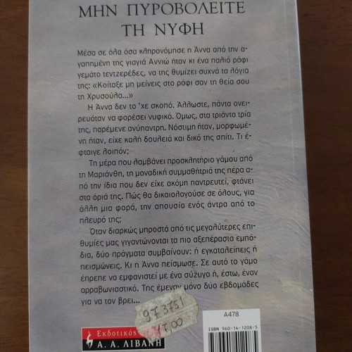 Chrysa Dimoulidou Min Pyrovolete ti Nyfi novel