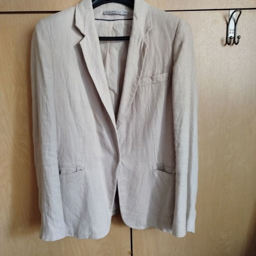 Kookai linen jacket like new, cotton blend, beige, size M