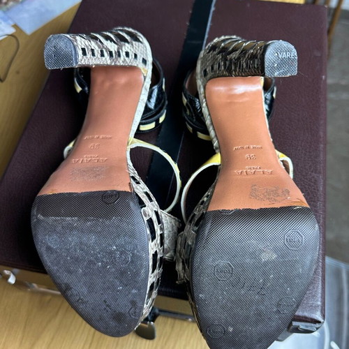 Alaïa sandals used, colorful, size 39