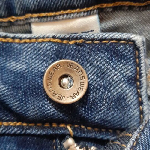 Jeans straight leg medium size like new, blue