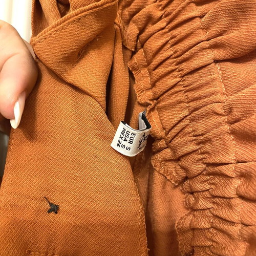 Stradivarius orange-brown fabric pants calf-length, like new, size S
