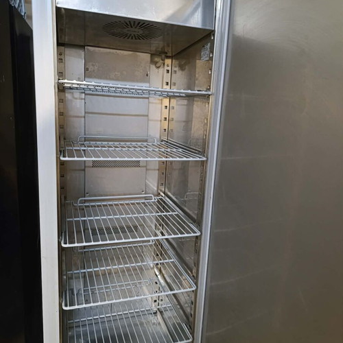 Professional stainless steel upright freezer 0.60m width x 2.00m height x 0.63m depth