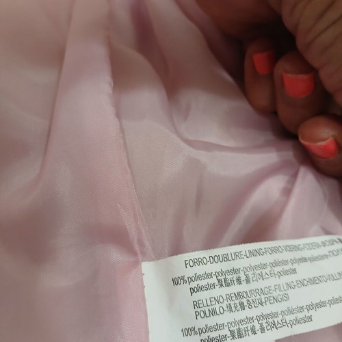 Bershka women's pink jacket new, size L, 100% polyester
