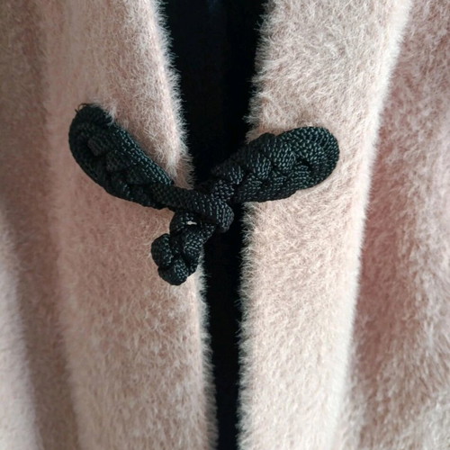 Elena Makri Mykonos 100% Mohair Wool Coat like new, limited edition, pink, size S–M