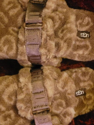 Ugg slippers size 44 brown animal print new with scratches
