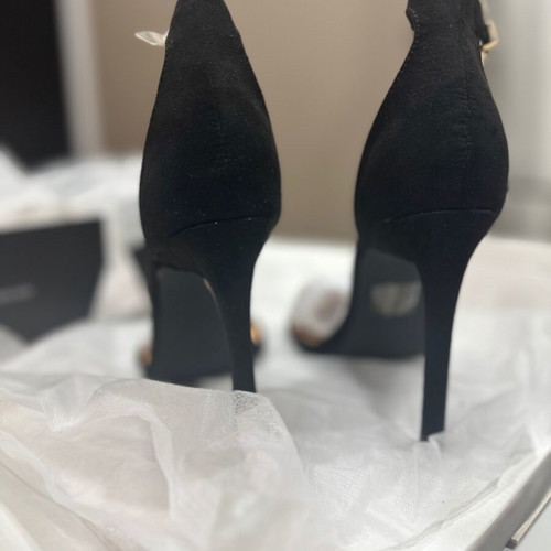 Hidden Fashion Sandals Size 38 New Black Transparent Strap