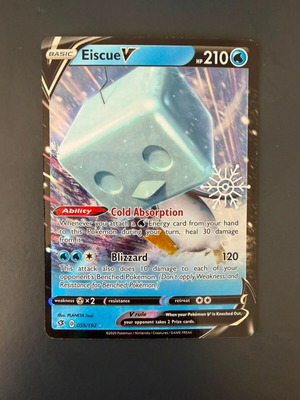 Eiscue V Rebel Clash 55 Pokemon TCG card