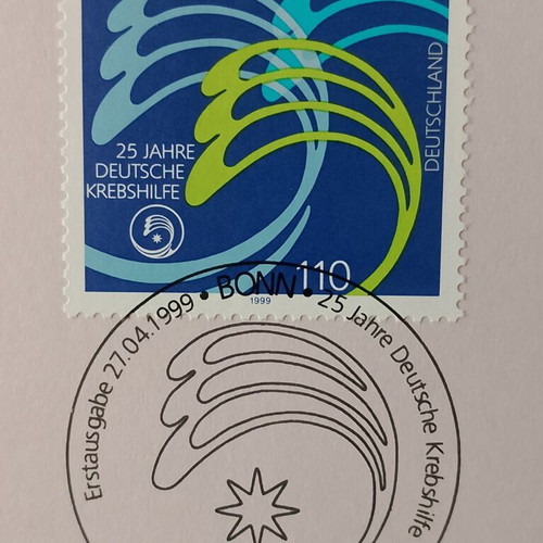 1999 German stamps with Bonn first day cover, unsealed block