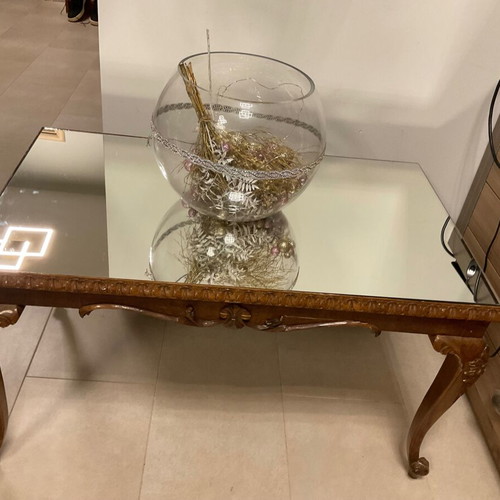 Vintage 50s coffee table with mirror surface like new