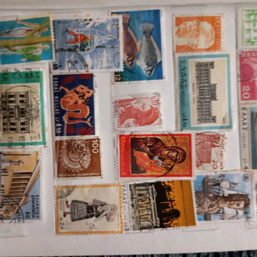 Stamps used, collection of 300+ pieces with album