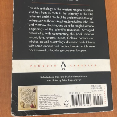 The Book of Magic from Antiquity to Enlightenment used, Penguin Classics
