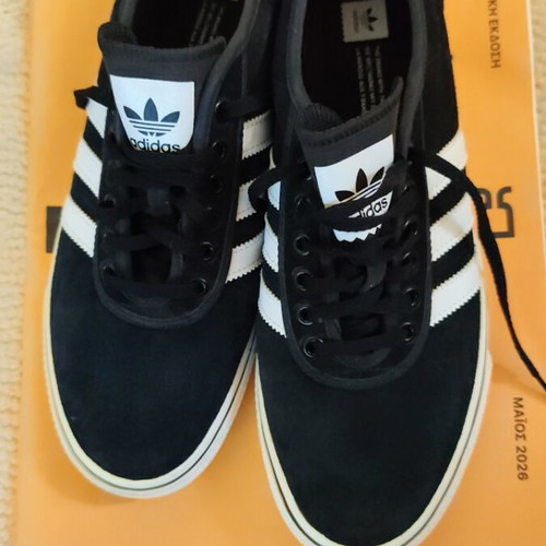 Adidas shoes like new, black leather-suede, size 46