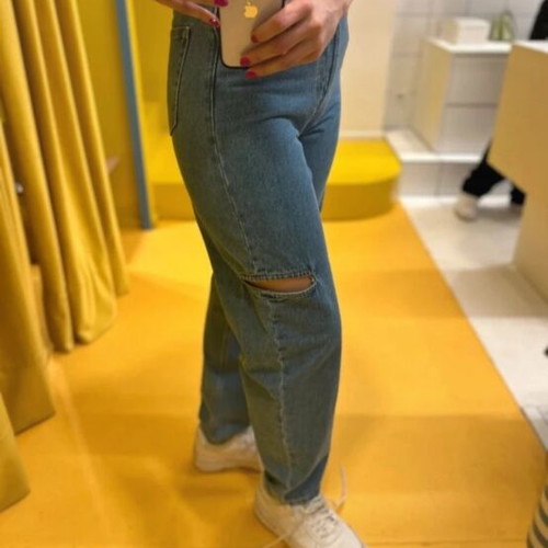 Salt & Pepper jeans like new with cutouts, size S 36 8, blue
