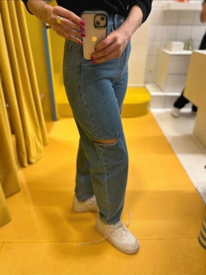 Salt & Pepper jeans like new with cutouts, size S 36 8, blue
