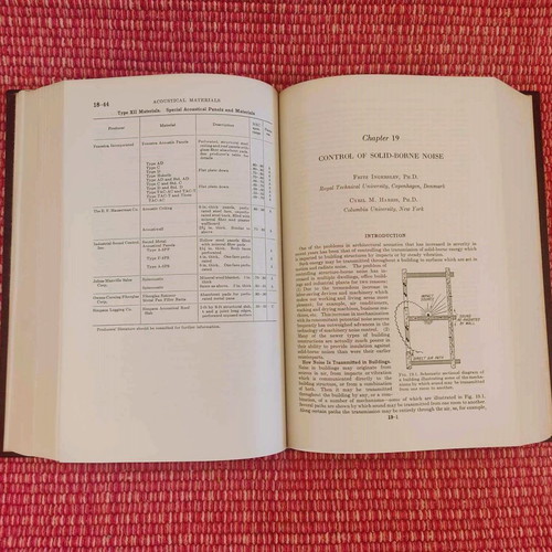 Handbook Of Noise Control 1957 used, leather-bound with gilt lettering