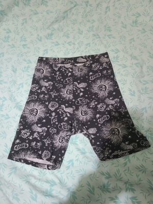 Biker shorts goth alt used, size XS-S, gray