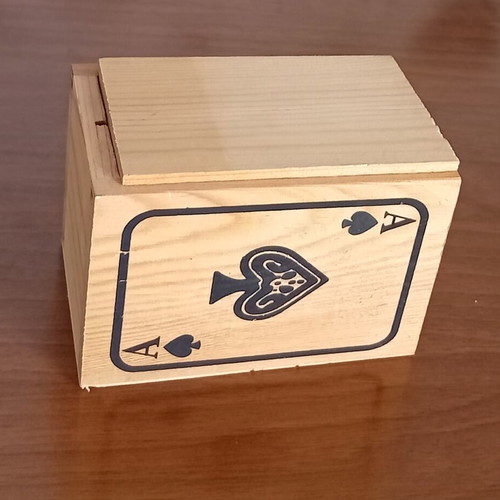 Wooden storage box handmade with removable lid new