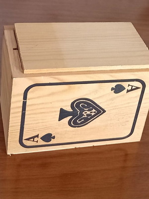 Wooden storage box handmade with removable lid new