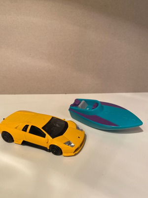 Toy car and speedboat set like new