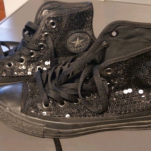 Converse athletic shoes used with sequins, size 36
