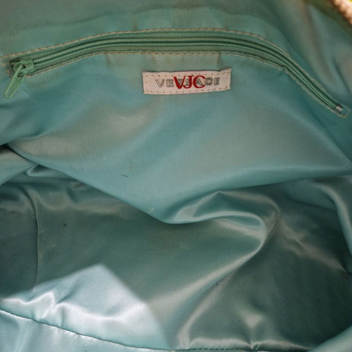 Versace Jeans Couture Vintage Y2K leather shoulder bag used, beige gold