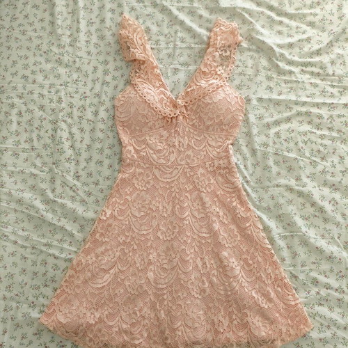Pink lace dress like new, size S