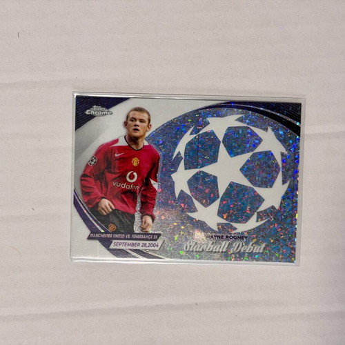 2023-24 Topps Chrome UEFA Club Competitions Starball Debuts Wayne Rooney card new