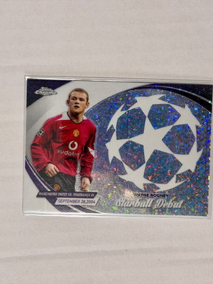 2023-24 Topps Chrome UEFA Club Competitions Starball Debuts Wayne Rooney card new
