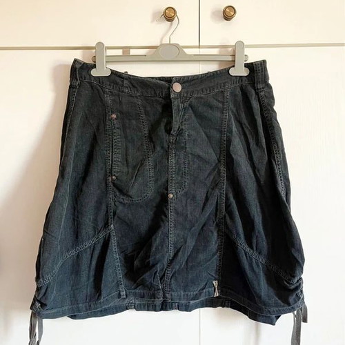 Vintage Attrattivo Corduroy Skirt used, size M, black and grey