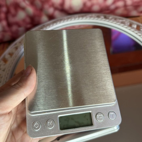 Digital Kitchen Scale, silver, stainless steel platform