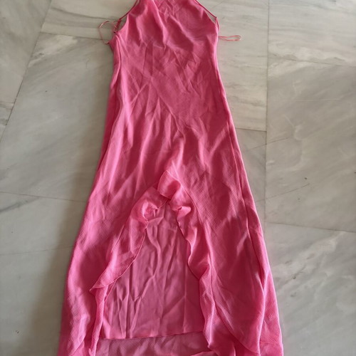 Bershka long airy dress fuchsia pink new, size small