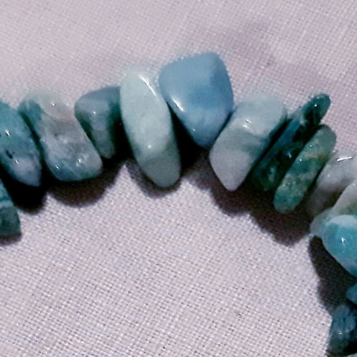 Anne bracelet with natural blue amazonite stone and 925 silver, handmade