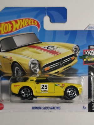 Hot Wheels Honda S800 Racing μοντέλο αυτοκινήτου σε κίτρινο, σφραγισμένο