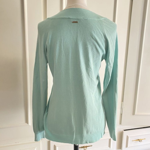 BSB women's thin knitted cardigan used, mint color, size L