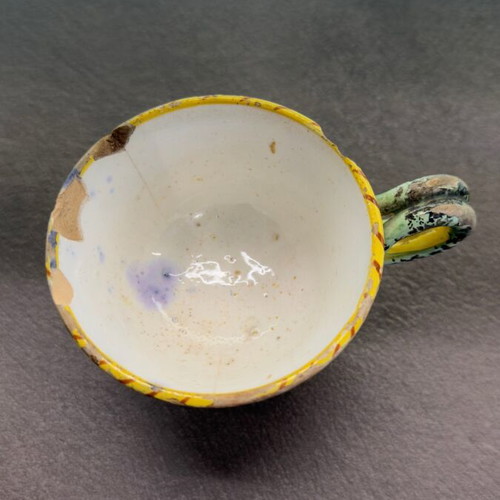Italian Majolica Pottery 18th Century Used Hand-Painted