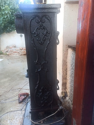 Cast iron stove used, functional