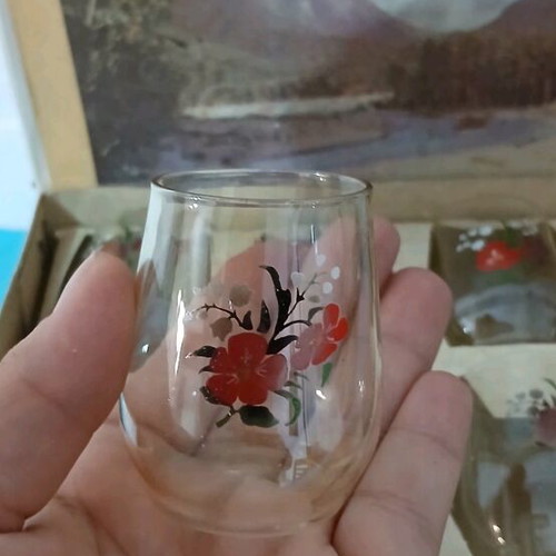 Set of old Russian handmade glasses like new, unused