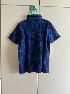 Polo μπλούζα Tommy Hilfiger για αγόρι Large 12-14 ετών σαν καινούργια, άσπρη και μπλε