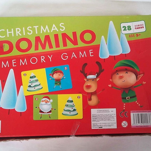 Children's educational game Domino Christmas used, 28 pieces