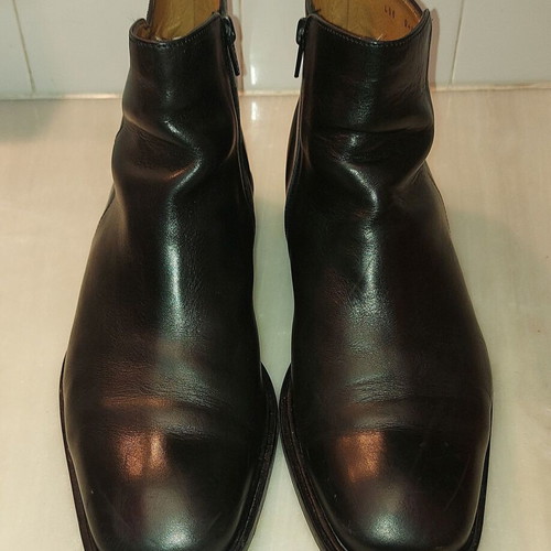 Petridis men's leather ankle boots size 42 used, black