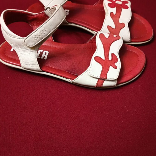 Camper sandals like new, girls' size 35, beige and red
