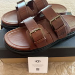 Ugg leather men's sandals size 44, brown