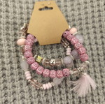 Triple Bracelet pink silver new